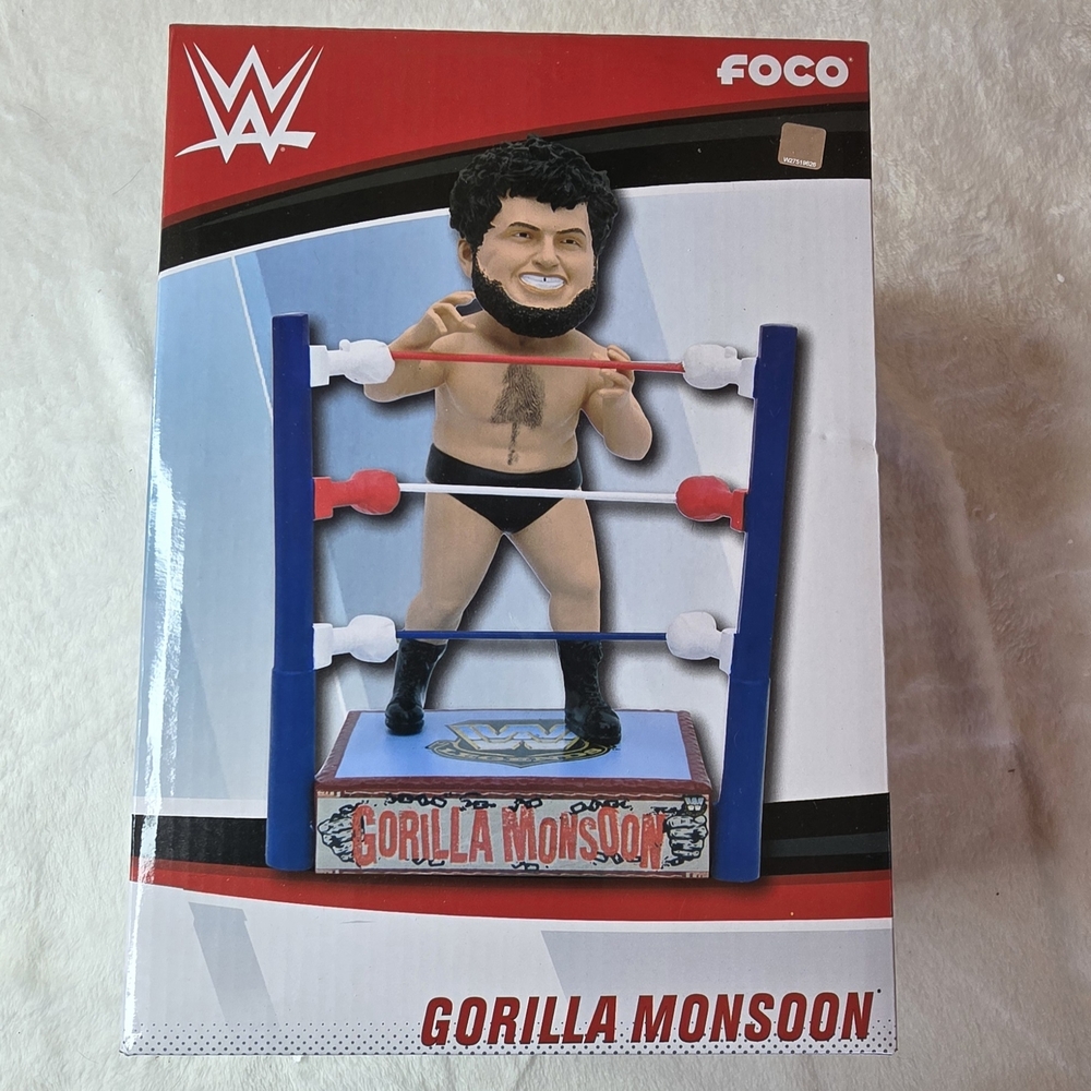 FOCO Gorilla Monsoon Action Figure Bobblehead Limited Edition